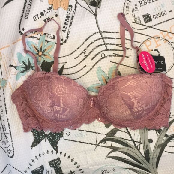 NWT Extreme Push Up Demi Floral Lace Bra - Picture 2 of 9